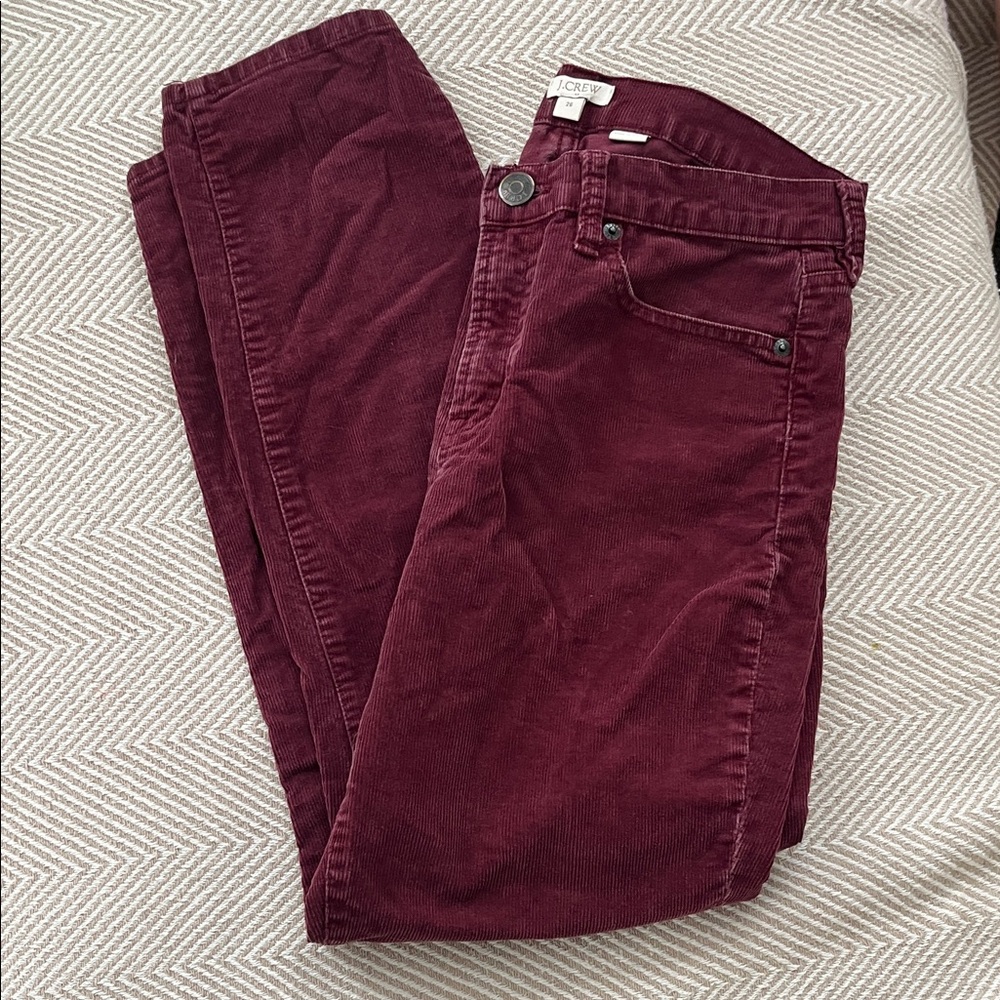 J. Crew Deep Red Skinny Jeans